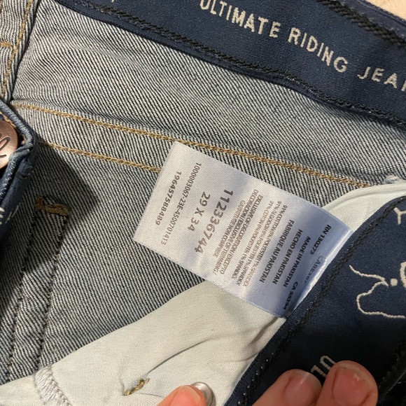 Wrangler Q-baby boot cut riding jeans 29x34 (1) - Picture 3 of 3